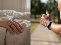 スマートリングを着けた人と、スマートウォッチを着けた人